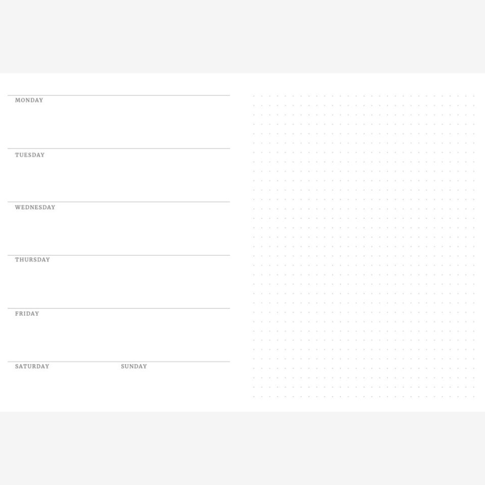 The Weekly - Antrasit - A5 Planner